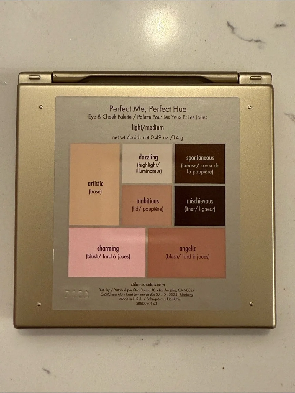 Stila Perfect Me, Perfect Hue Eye & Cheek Palette – Light/Medium – 0.49 oz / 14g